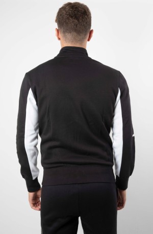 Trainingsanzug Baumwolle Herren-Sweatshirt mit Schriftzug grau schwarz