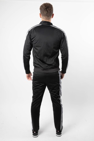 Trainingsanzug Triacetata Mann Bandata schwarz modell vor