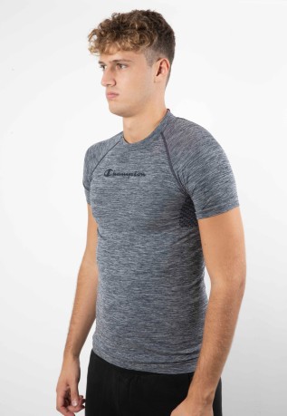 Men's T-Shirt Train Seamless blue pattern in front