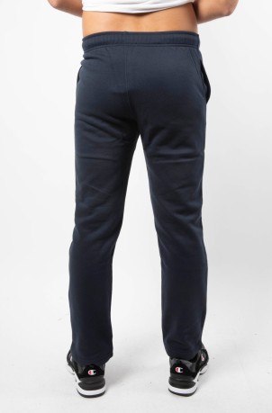 Trousers Cotton Man Brushed blue model in front of