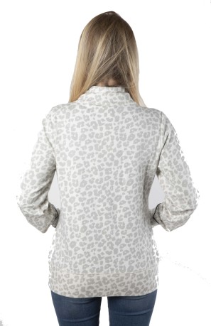 Sweat-shirt pour Femmes Lady FZ Stretch Animal Avant Fantrasia Blanc