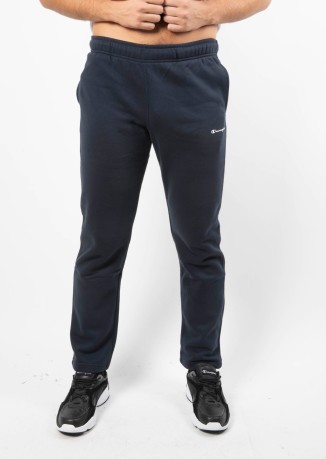 Trousers Cotton Man Brushed blue model in front of