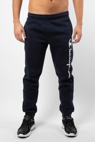Pantaloni Cotone Uomo Felpati con Scritta blu modello davanti