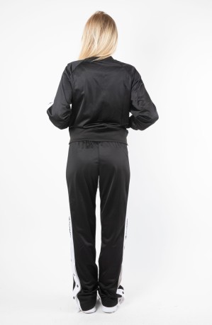 Suit Woman W Poly Fz Cropped Black Front-Black