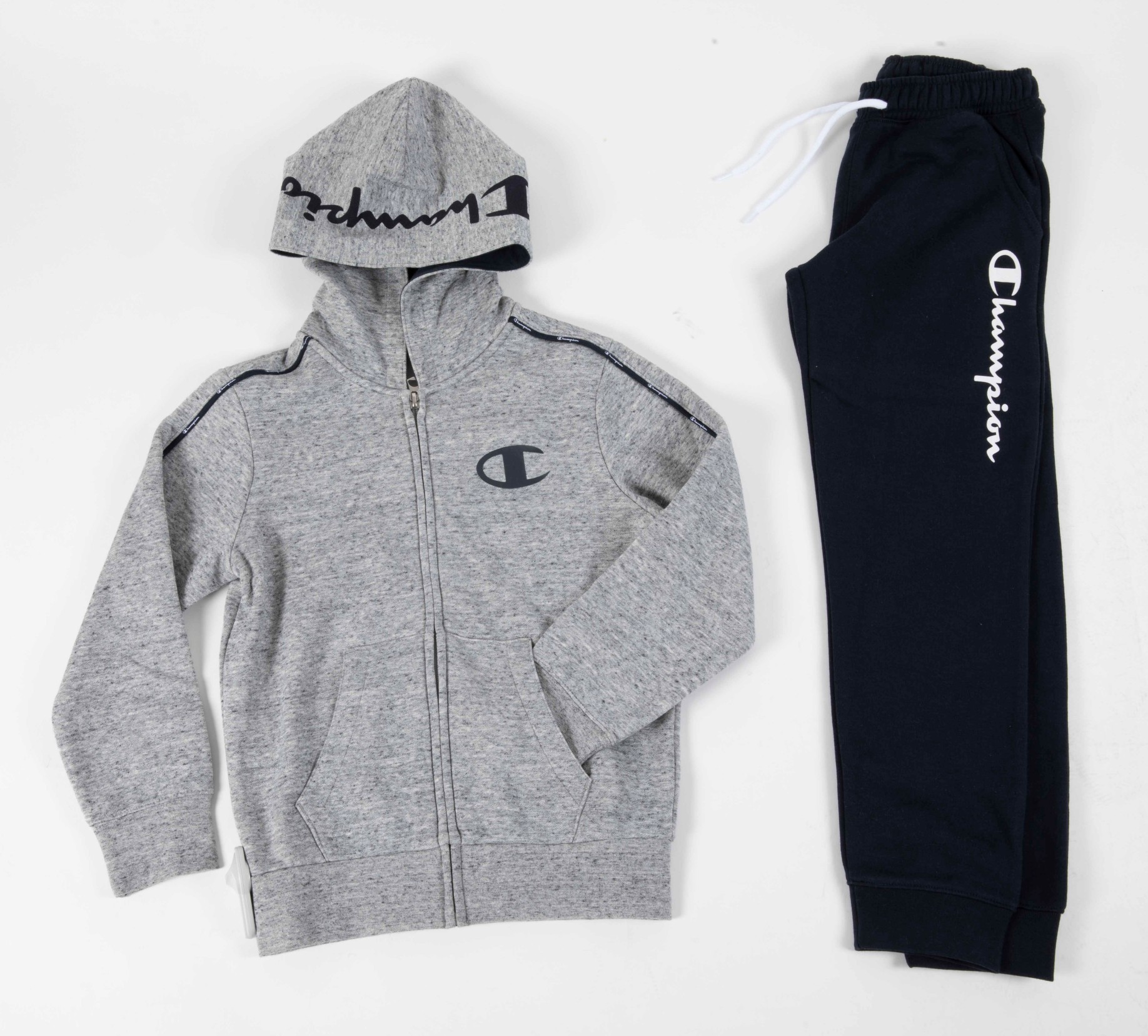 Baby Tracksuit With Hood colore Grey 