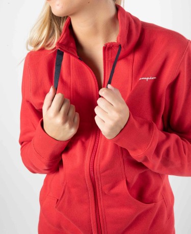 Suit Woman W Heritage Tracksuit Fz Front Red-Blue