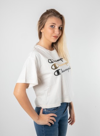 Top Donna W Crop Top  Frontale Bianco