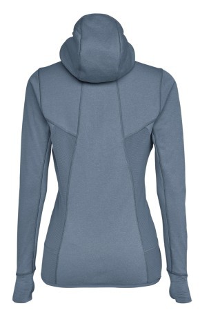Fleece Trekking Woman Puez Hybrid jacket made from Polarlite grey