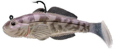 Artificiale Goby Paddle Tail 90 mm marrone blu