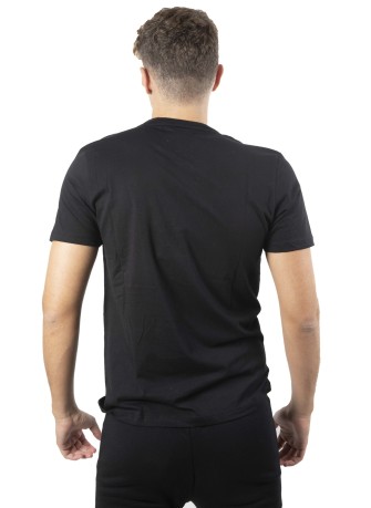 Hommes T-Shirt noir modèle de Logo à l'avant