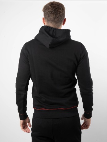 Herren hoodie Keep The Future in schwarz rot modell vor