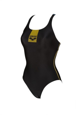 Badeanzug Damen Basics Swim Pro Front Schwarz