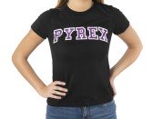 T-Shirt With Girl Written On The Glitter Front Black-Purple