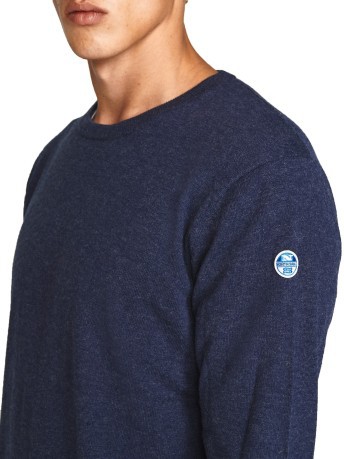 Pull Homme, Col Rond, 12 GG bleu