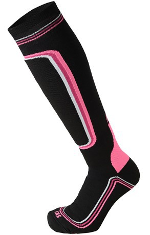 Socke Damen Ski-Superthermo Primaloft Heavy-Weight schwarz rosa