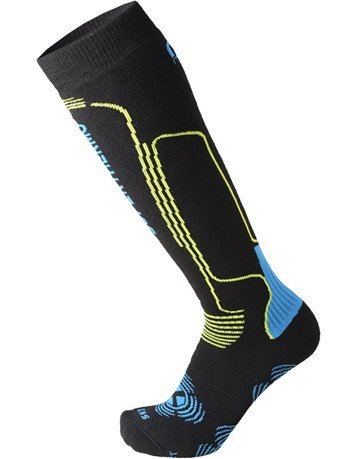 El calcetín Unisex de Esquí Superthermo Primaloft Peso Pesado negro azul