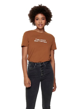 T-Shirt Damen Statement orange