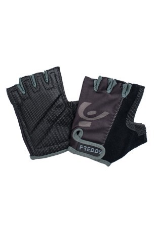 Gloves gym fingerless technical fabric Black
