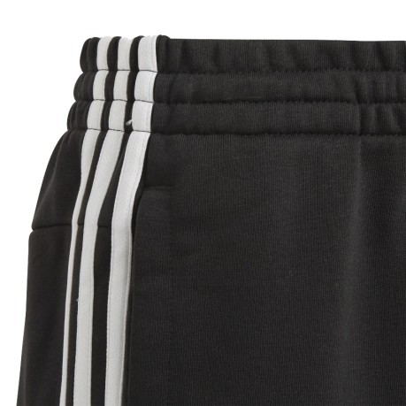 Pantaloni Junior Essentials 3-Stripes Frontale Nero Bianco