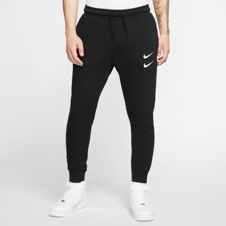 Trainingsanzug Sportswear Swoosh auf der Vorderseite Schwarz und weiß