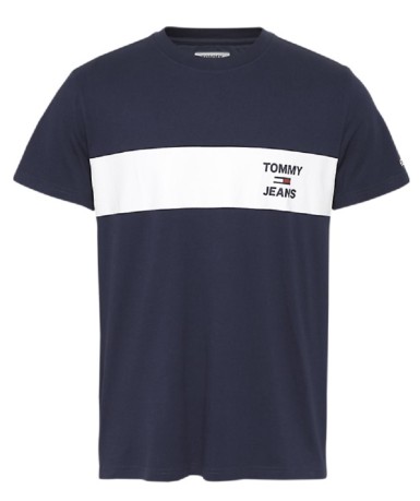 T-Shirt Mens Chest Stripe Logo