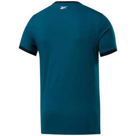 T-shirt Uomo Training Essentials Linear Logo Verde Fronte