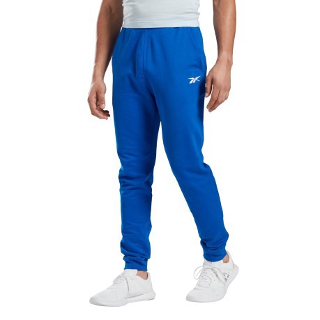 Men's Pants Essentials Linear Logo Blue Worn Front