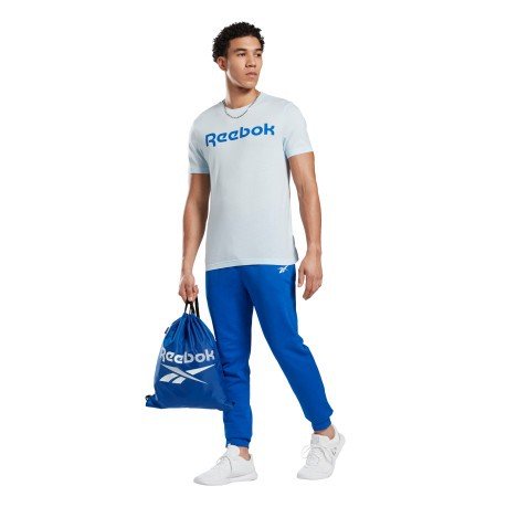 Hommes Pantalon Linear Essentials Logo Bleu Porté Devant