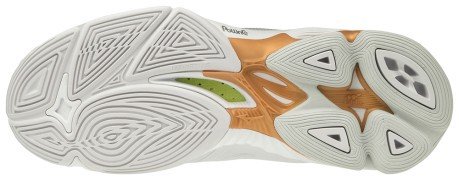 Zapatos de las Mujeres de Onda de un Rayo Z6 Mediados de Lado Blanco Naranja