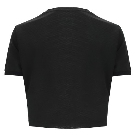 T-shirt Damen schwarz Abgeschnitten