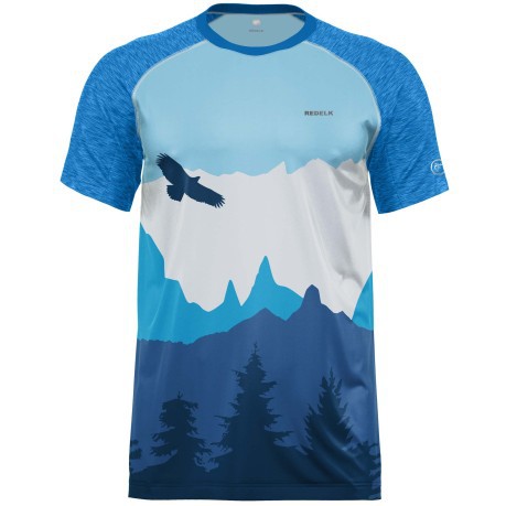T-Shirt Randonnée Homme Kal-Aigle bleu fantaisie
