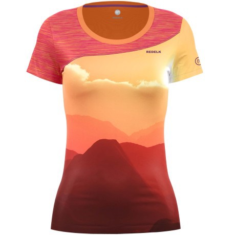 T-shirt Damen Trekking Anarva-Sunshine rosa fantasie
