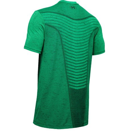 Herren T-shirt UA Seamless Wave Front Grün