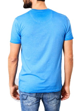Camiseta de Hombre de la Ilustración Azul