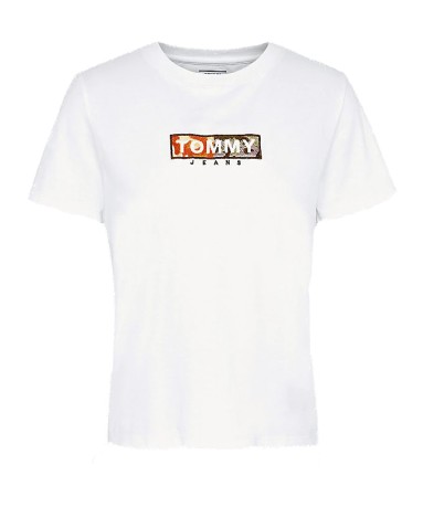 Damen T-shirt Square Logo Tee Rot