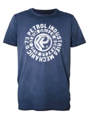 T-shirt Uomo Sunburst logo Blu