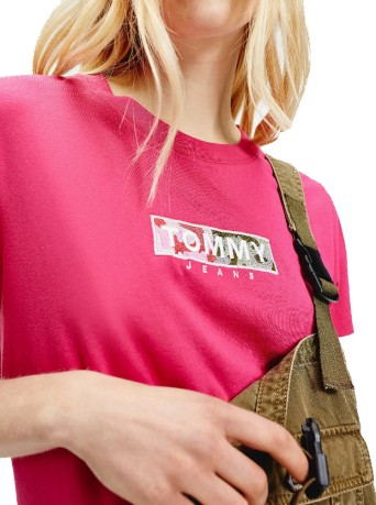T-shirt Donna Square Logo Tee Rosso