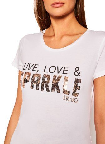 Women T-Shirt Sequins Sparkle