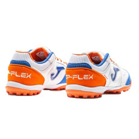 Zapatos de Fútbol femenino de Top Flex 942 TF blanco naranja