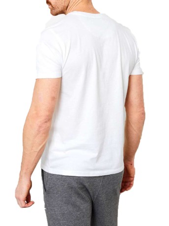 Hombres T-shirt de impresión de fotografías en Blanco Frente