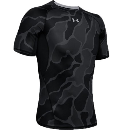 Men's T-shirt HeatGear Camo Black Front