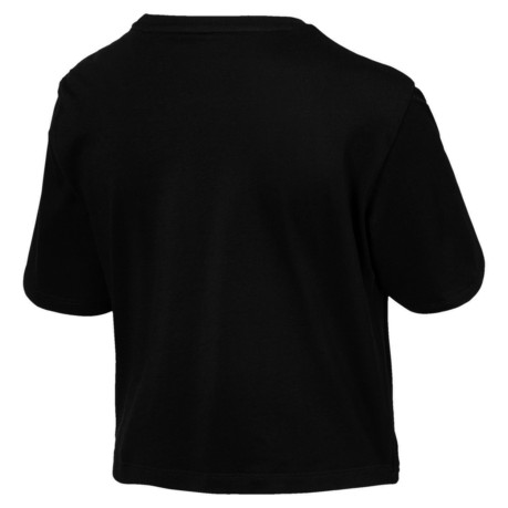Damen T-Shirt Essentials+ Abgeschnitten Logo-T-Shirt