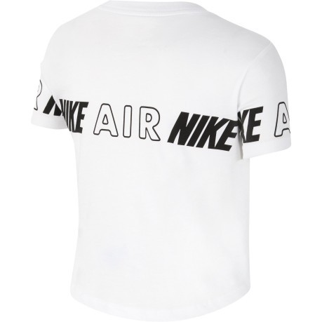 T-Shirt Bambina Crop Nike Air bianco
