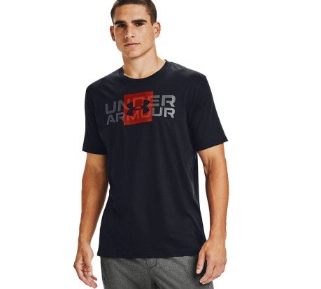 T-Shirt Uomo UA Box Logo Wordmark  nero 