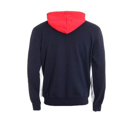 Felpa Uomo Color Block Hooded blu rosso 