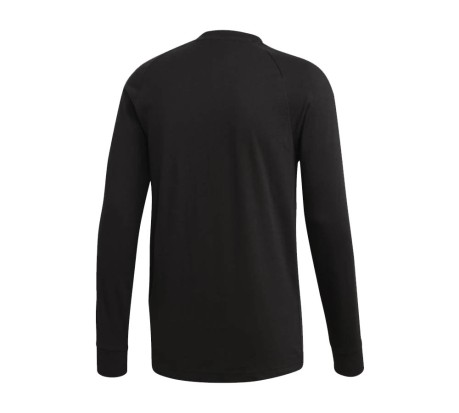 T-Shirt Uomo 3-Stripes Long Sleeve nero bianco