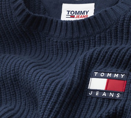 Pullover Uomo TJM Tommy Badge Sweater blu 