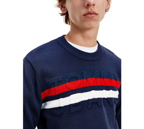 Felpa Uomo TJM Block Stripes Sweater blu 
