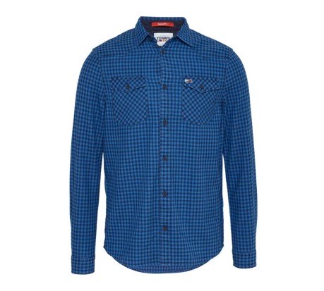 Camicia Uomo TJM Gingham Western Shirt blu 