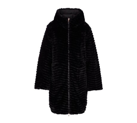 Giaccone Montain Eco Fur JKT Hooded Reverse nero 
